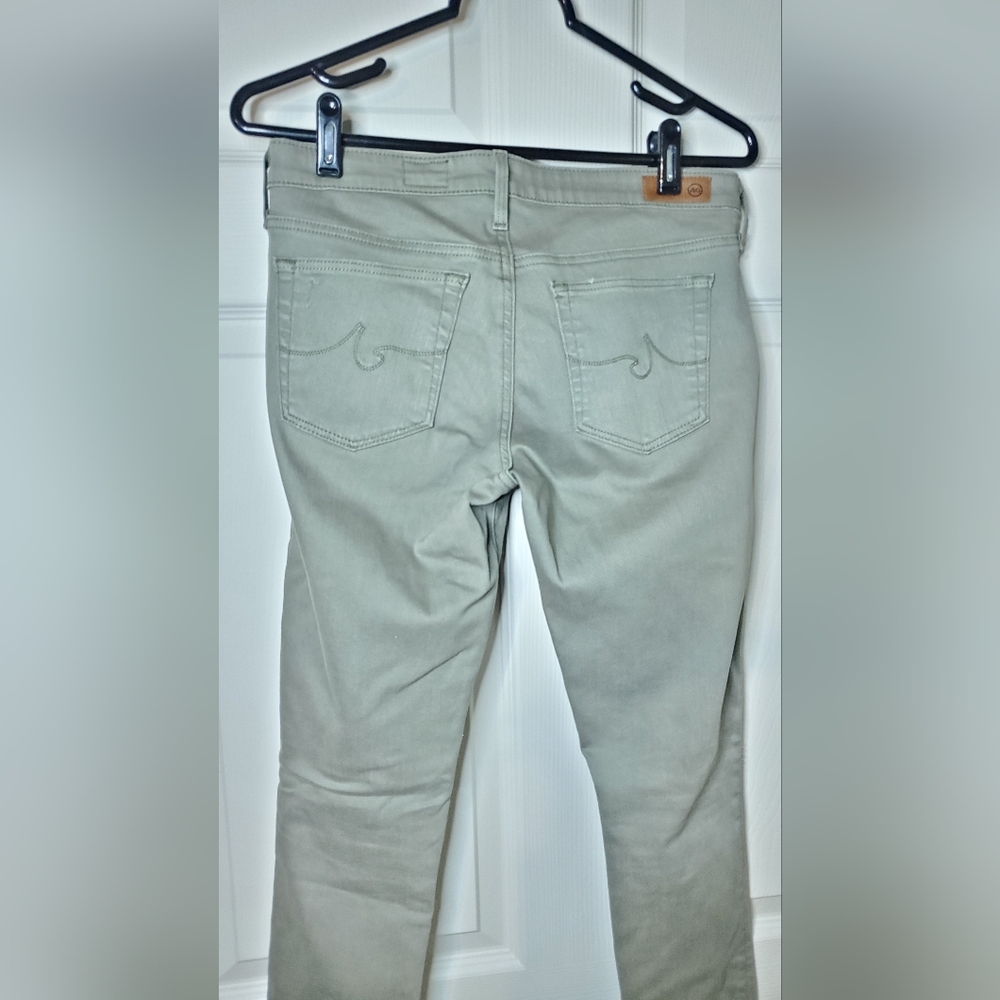 Agolde green distressed skinny jeans